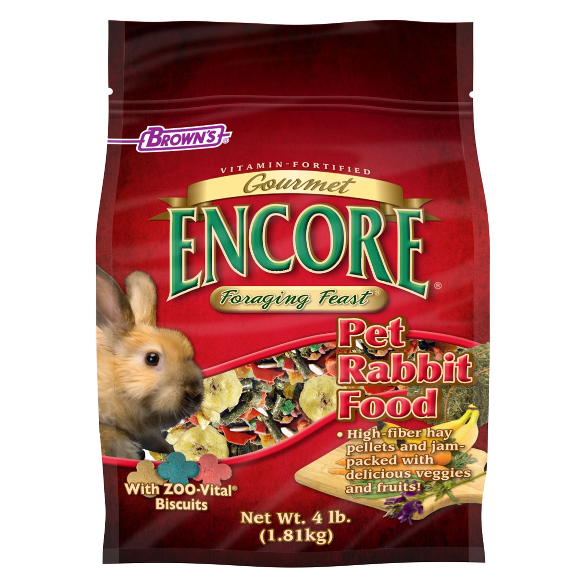 Encore Gourmet Pet Rabbit Food in a bag