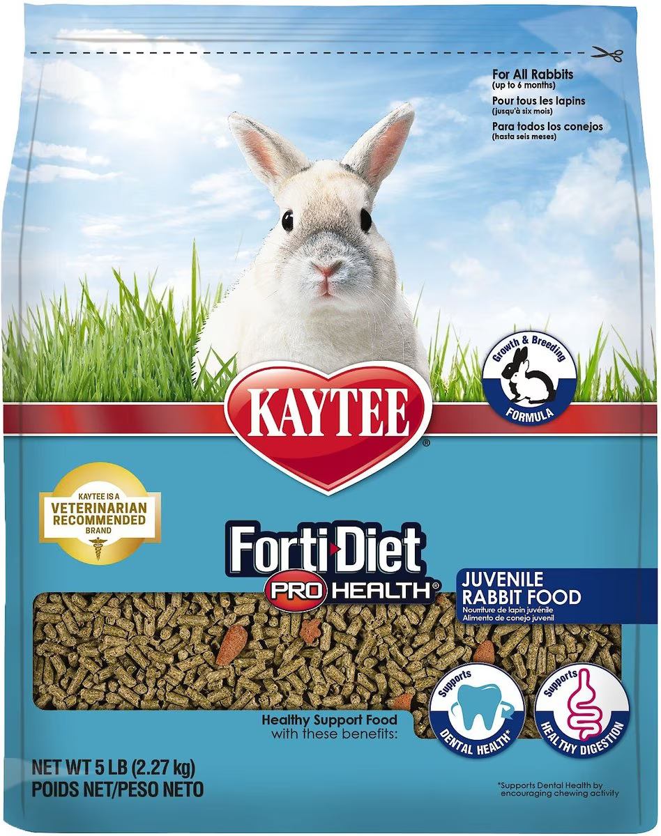 Kaytee Forti-Diet Pro Health Juvenile Rabbit Food in a bag