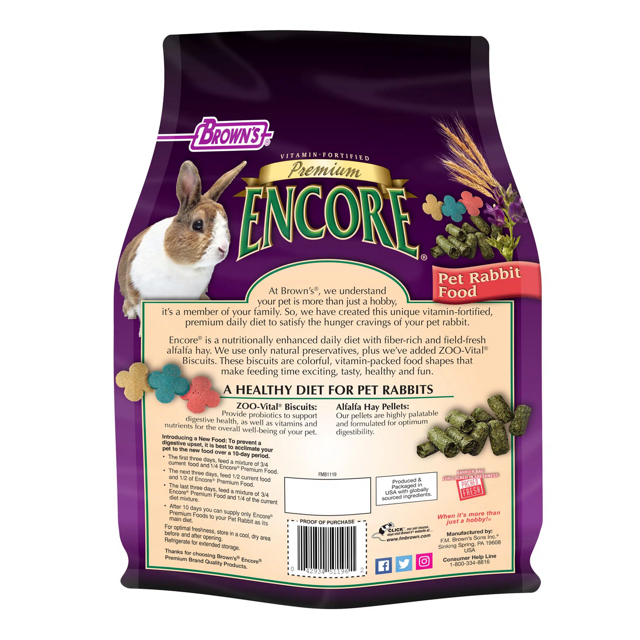 Brown's Encore Premium Rabbit Food