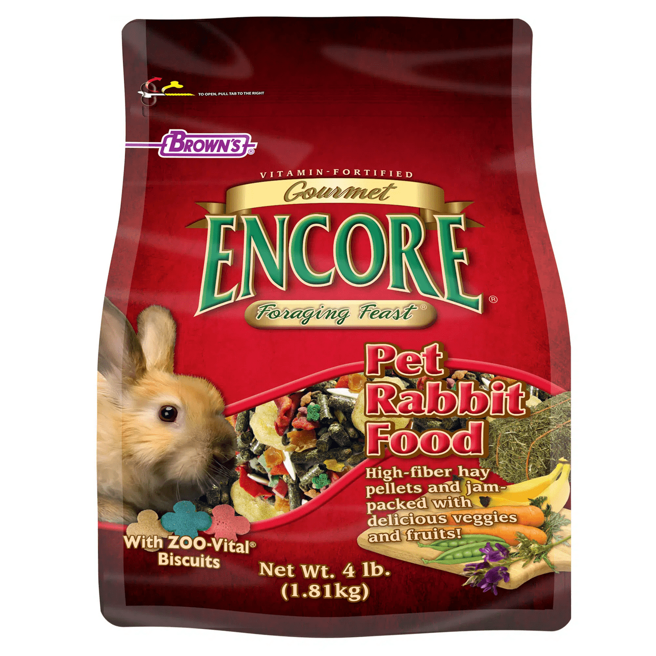 Encore Gourmet Pet Rabbit Food in a bag