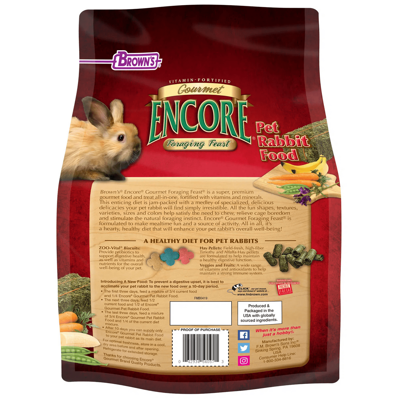 Brown's Encore Gourmet Pet Rabbit Food