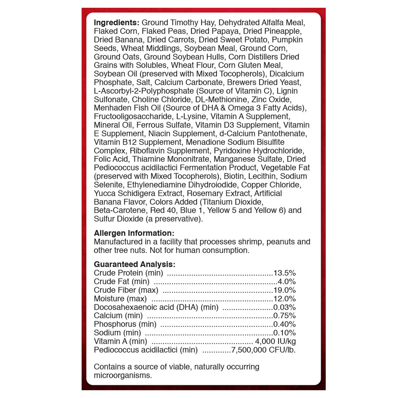 Brown's Encore Gourmet Pet Rabbit Food