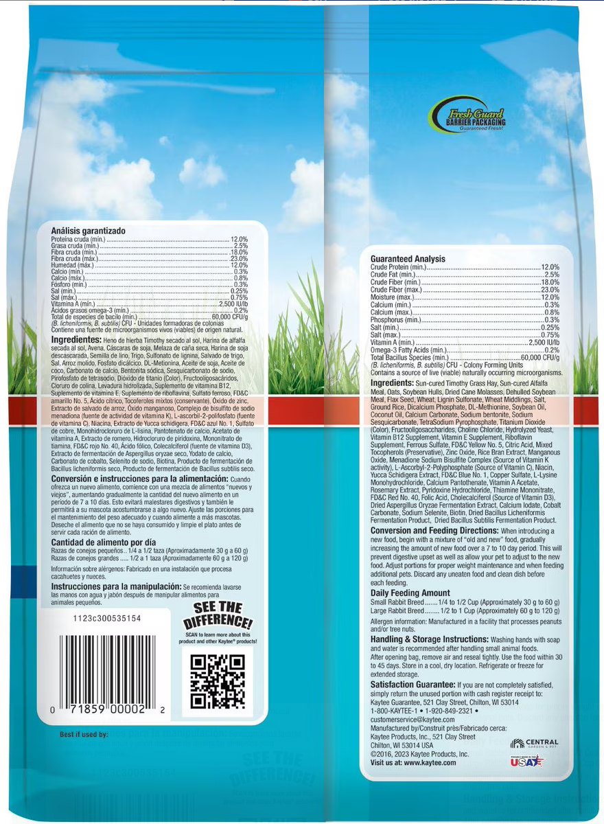 Kaytee Forti-Diet Pro Health Adult Rabbit Food